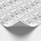 HAPPY 14th BIRTHDAY; Art Deco Style; aangepaste na Cadeaupapier (Hoek)