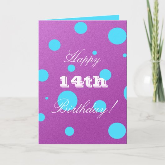 Happy 14th Birthday Card for Girl Kaart (Voorkant)
