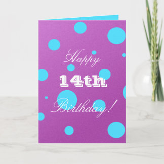 Happy 14th Birthday Card for Girl Kaart