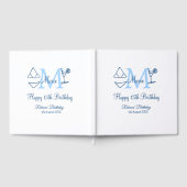 Happy 15th Birthday blue voeg naam monogram bikini Gastenboek (Volledig)