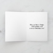 Happy 15th Birthday & Merry Kerstmis, aangepaste n Kaart (Binnen)