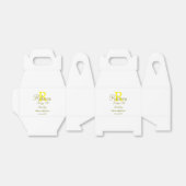 Happy 15th Birthday yellow naam toevoegen monogram Bedankdoosjes (Uitgevouwen)