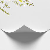 Happy 15th Birthday yellow naam toevoegen monogram Cadeaupapier (Hoek)