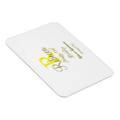 Happy 15th Birthday yellow naam toevoegen monogram Magneet (Rechterzijde)