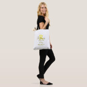 Happy 15th Birthday yellow naam toevoegen monogram Tote Bag (Op model)