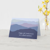 Happy 15th Jubileum Employee Mountains Kaart (Gele Bloem)