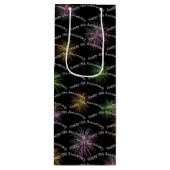 Happy 15th Jubileum Fireworks Wine Gift Bag Wijn Cadeautas (Voorkant)
