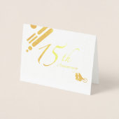 Happy 15th Jubileum Mod Birds Folie Kaarten (Voorkant)