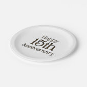 Happy 15th Jubileum Paper Borden Papieren Bordje (Gekanteld)