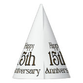 Happy 15th Jubileum Party Pet Feesthoedjes (Achterkant)