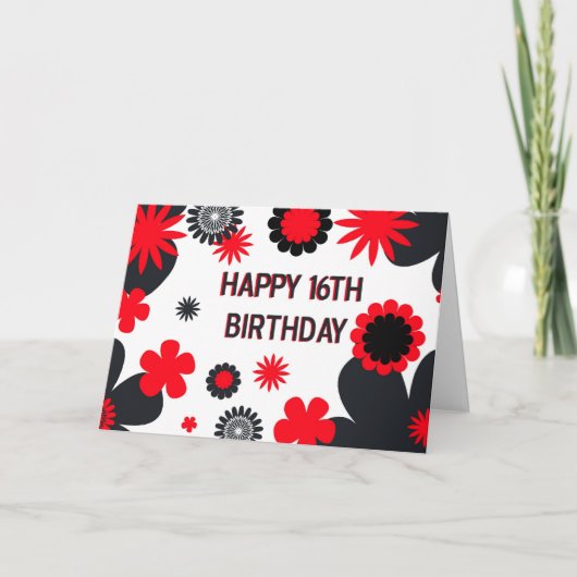 Happy 16e verjaardag Kaart (Voorkant)