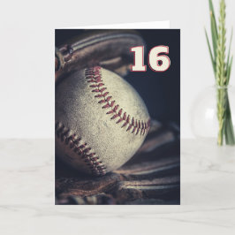 Happy 16th Birthday Baseball Wenskaart Kaart