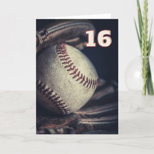 Happy 16th Birthday Baseball Wenskaart Kaart