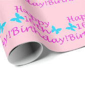 Happy 16th Birthday Cadeaupapier (Rol Hoek)