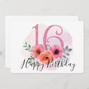 Happy 16th Birthday Feestdagenkaart