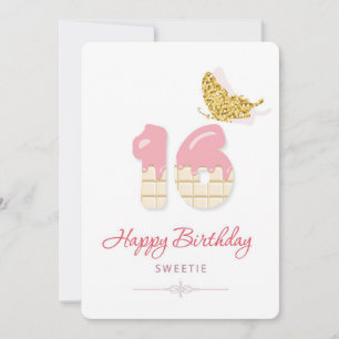 Happy 16th Birthday Feestdagenkaart