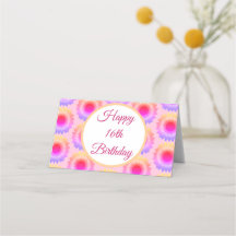 Happy 16th Birthday Gevouwen Plaats Kaart