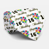 Happy 16th Birthday Gifts en Birthday Apparel Stropdas (Opgerold)
