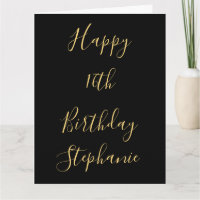 Happy 16th Birthday Gold Yellow Black, aangepaste 