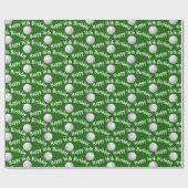 Happy 16th Birthday golfballen Cadeaupapier (Vlak)