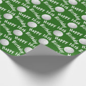 Happy 16th Birthday golfballen Cadeaupapier (Hoek)