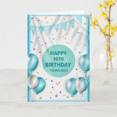 Happy 16th Birthday Kaart (Gele Bloem)