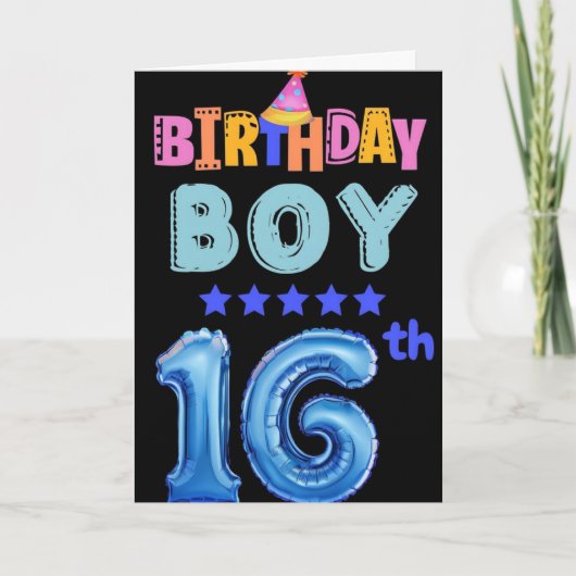 Happy 16th Birthday Kaart (Voorkant)