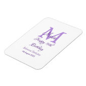 Happy 16th Birthday paarse naam toevoegen monogram Magneet (Linkerzijde)