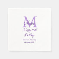 Happy 16th Birthday paarse naam toevoegen monogram