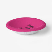 Happy 16th Birthday roze zwarte aangepaste naam me Papieren Kommen (Gebogen)