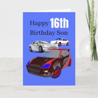 Happy 16th Birthday Son Kaart