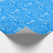 Happy 16th Blue Birthday Cadeaupapier (Hoek)