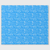 Happy 16th Blue Birthday Cadeaupapier (Vlak)