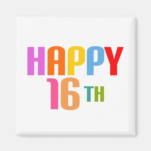 Happy 16th magneet (Voorkant)