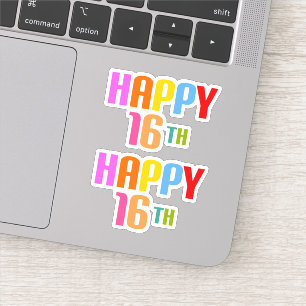 Happy 16th sticker