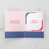 Happy 16th Verjaardag naam floral roze Kaart (Binnen)