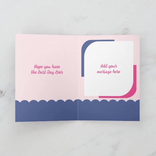 Happy 16th Verjaardag naam floral roze Kaart (Binnen)