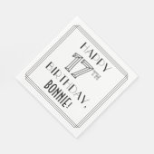 HAPPY 17th BIRTHDAY; Art Deco Style; aangepaste na Servet (Hoek)
