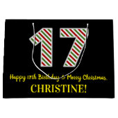Happy 17th Birthday & Merry Kerstmis, aangepaste n Groot Cadeauzakje (Voorkant)