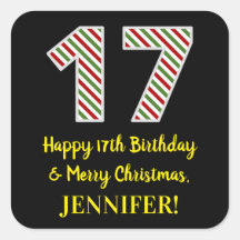 Happy 17th Birthday & Merry Kerstmis, aangepaste n