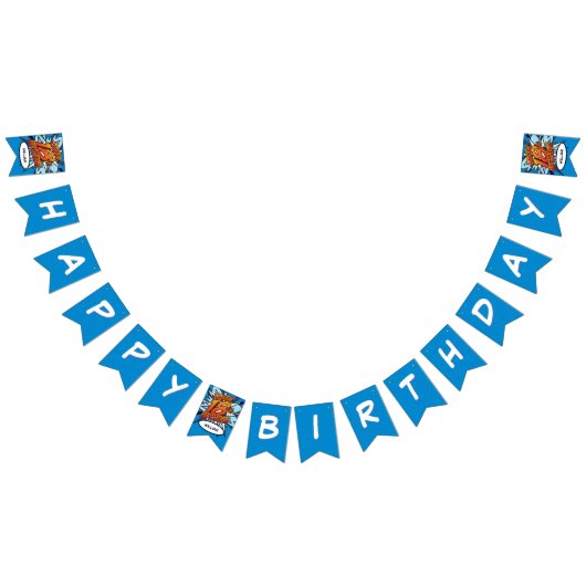 HAPPY 18 BIRTHDAY Comic Book Pop Art Vlaggetjes (Alle)