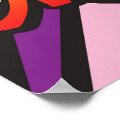 HAPPY 18E BIRTHDAY Comic Book Pop Art roze Poster (Hoek)