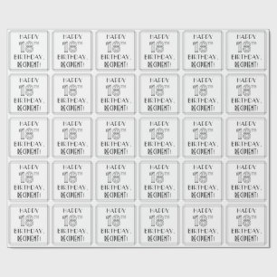 HAPPY 18th BIRTHDAY; Art Deco Style; aangepaste na Cadeaupapier