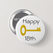 Happy 18th Birthday Badge Ronde Button 5,7 Cm (Voorkant /achterkant)