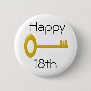Happy 18th Birthday Badge Ronde Button 5,7 Cm
