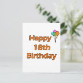 Happy 18th Birthday Briefkaart (Staand voorkant)
