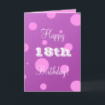 Happy 18th Birthday Card for Girl Kaart<br><div class="desc">Deze stijlvolle paarse en roze stemkaarten zijn perfect om te vieren!</div>