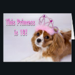 Happy 18th Birthday Cavalier King Charles Kaart<br><div class="desc">Perfecte verjaardagskaart voor een 18-jarige!</div>