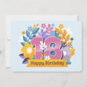 Happy 18th Birthday Feestdagenkaart (Voorkant)