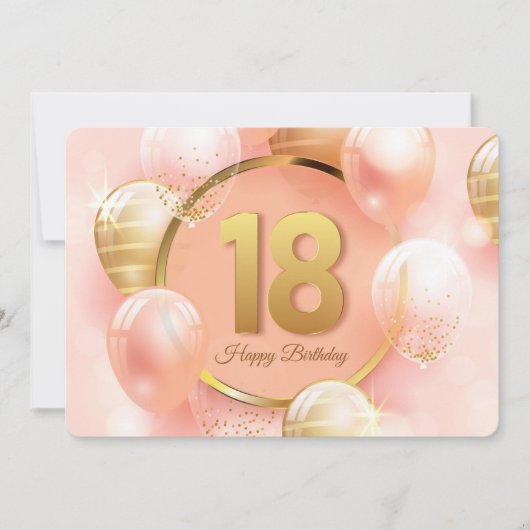 Happy 18th Birthday Feestdagenkaart (Voorkant)